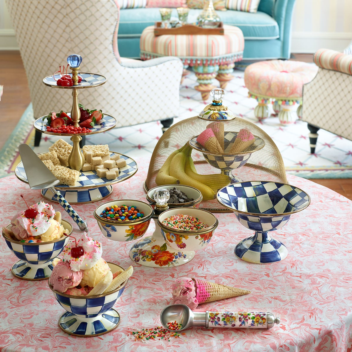 Royal Check Three Tier Sweet Stand - Image 5