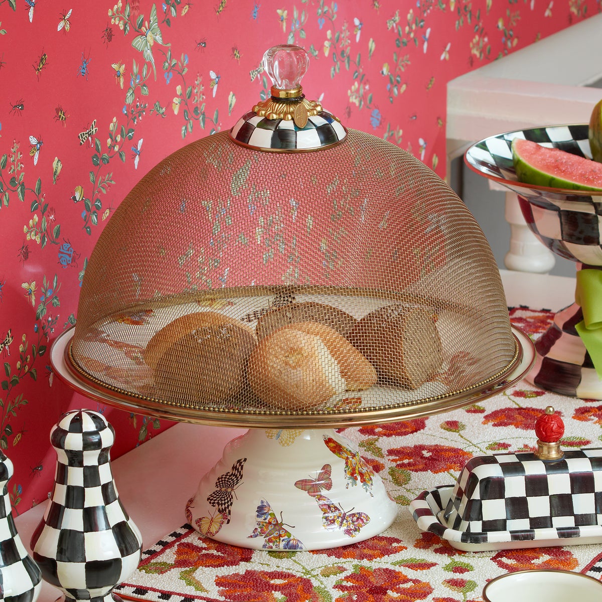 Courtly Check Large Mesh Dome - Image 7
