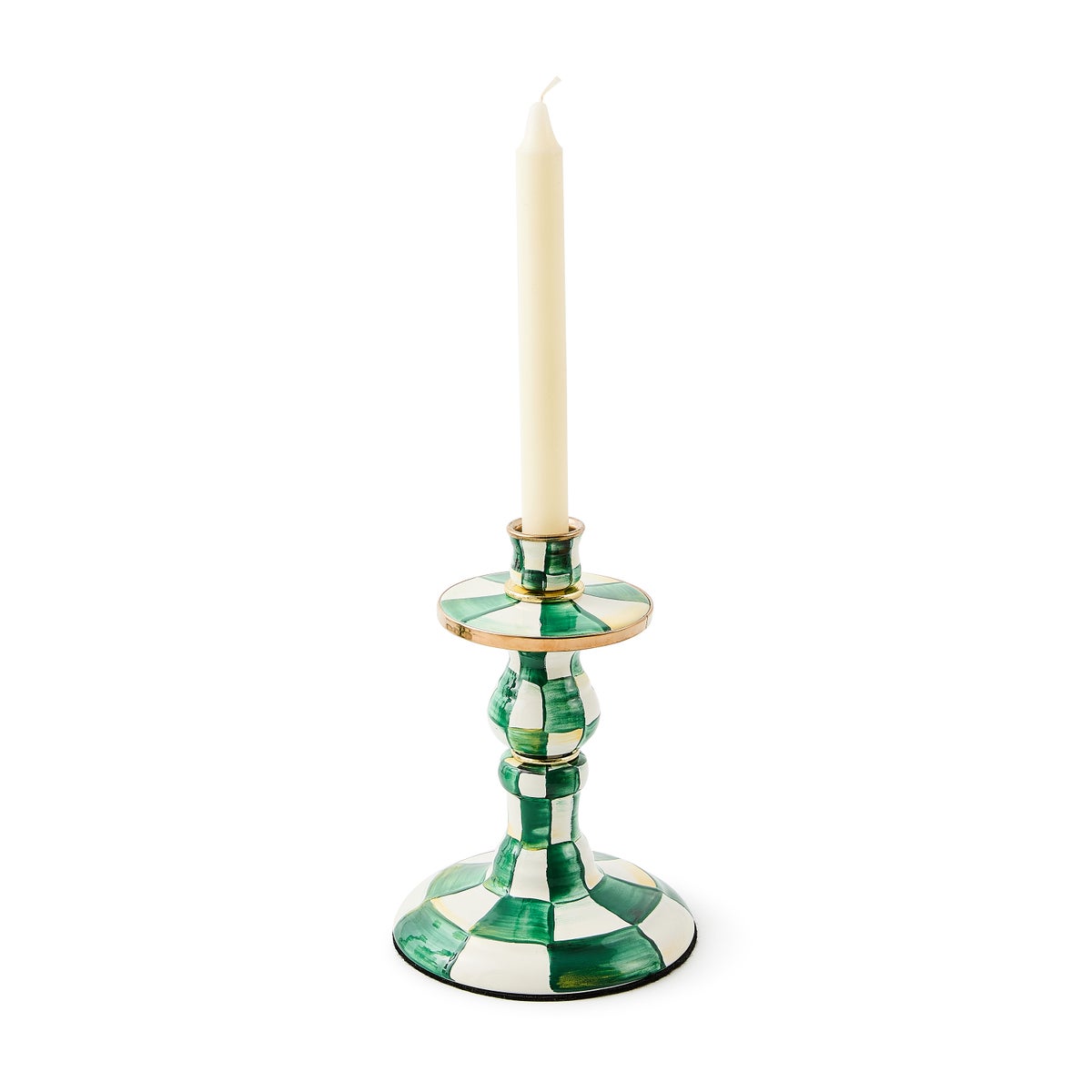 Emerald Check Small Candlestick - Image 3