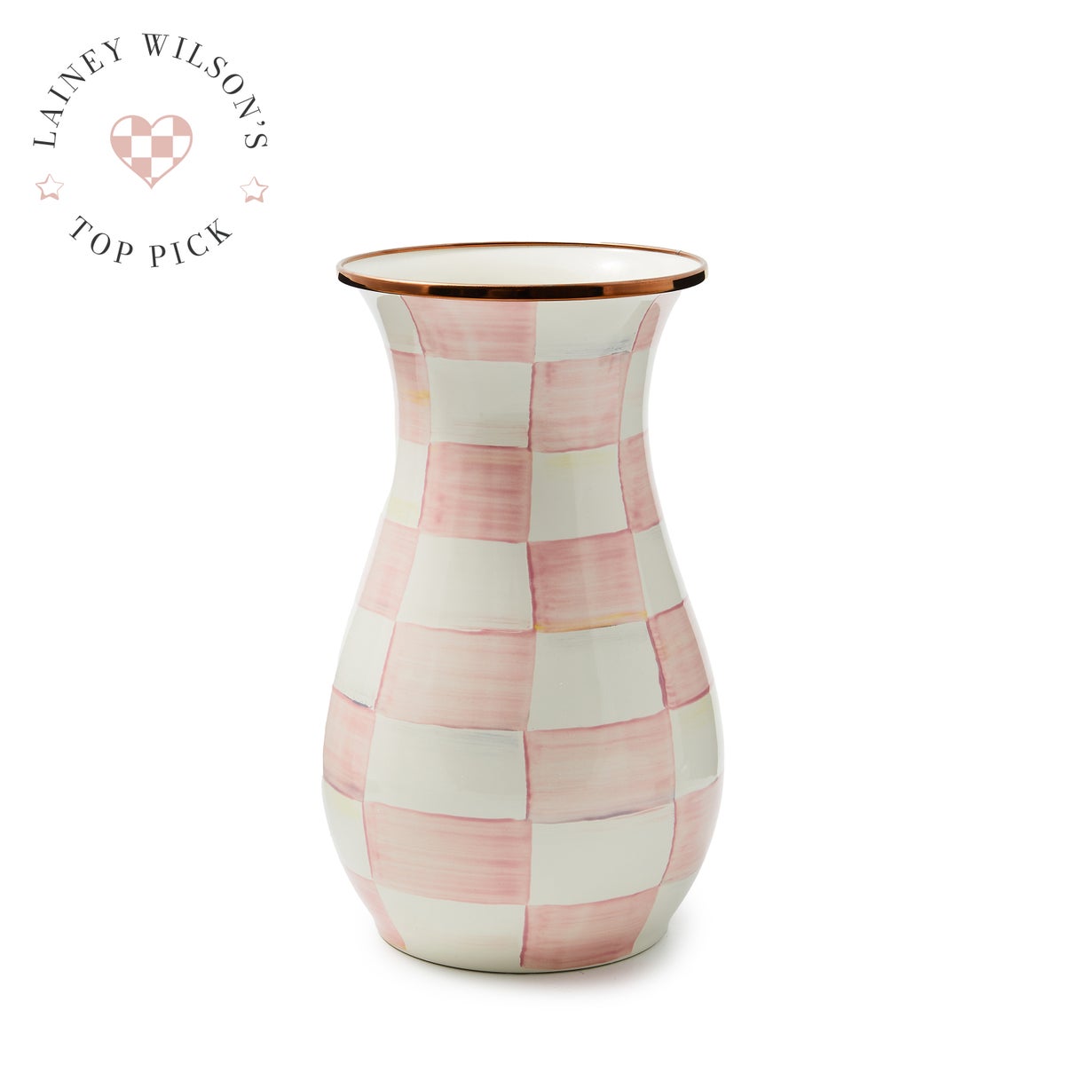 Rosy Check Tall Vase